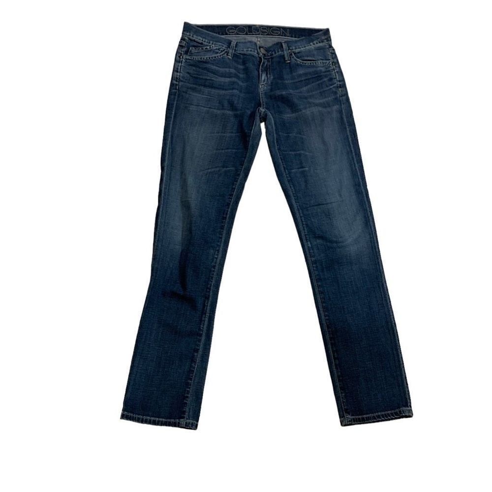 GOLDSIGN Jeans Frontier Straight Leg Mid-Rise Med. Wash WMN EU26 US2 see msrmts‎